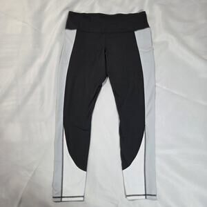Under Armour Women's XL Leggings Black Gray White Colorblock Athletic Workout